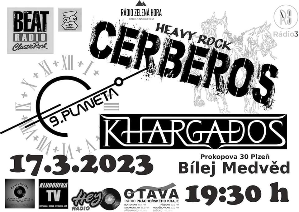 TIP na akci: Cerberos + 9. Planeta + Khargados v music club Bílej Medvěd Plzeň post thumbnail image